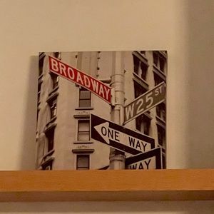 NYC black and white canvas decor